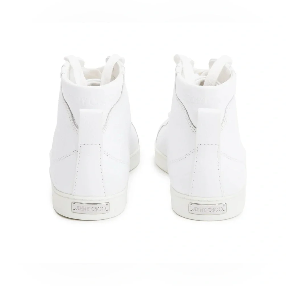 Jimmy Choo Women's Sneakers - Size 38 (Fits 7/8) - White Leather